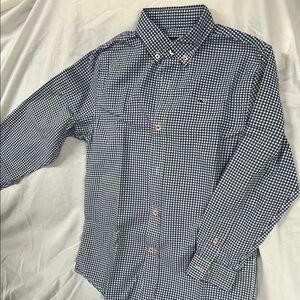 Boys blue and White vineyard vines gingham Shirt